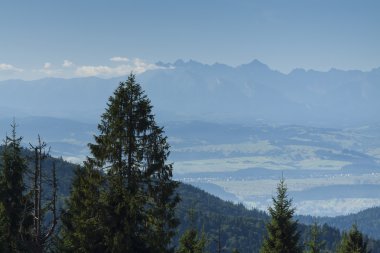 Polonya, Tatra Dağları'nın panoramik Viev