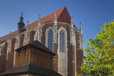 Polonya, Kraków, Kazimierz, St Catharine'nın Gotik Ch doğu ucunda