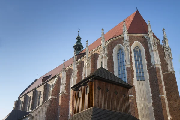 Polonia, Krakow, Kazimierz, East End of St Catharine 's Gothic Ch — Foto de Stock