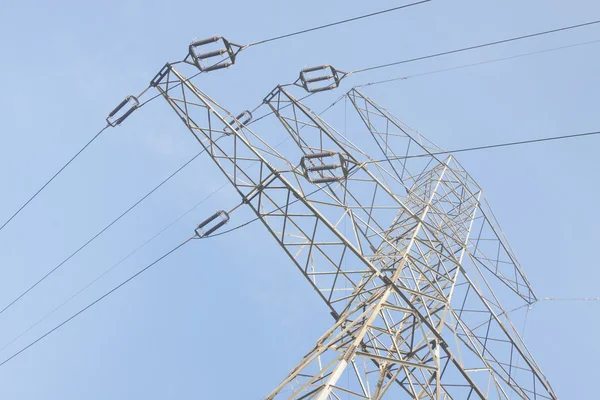 High Voltage Line, Clear Sky — Stock Photo, Image