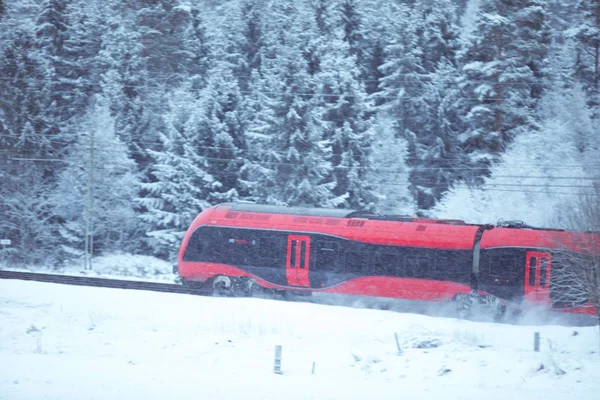 Train in snow — Stock Photo, Image