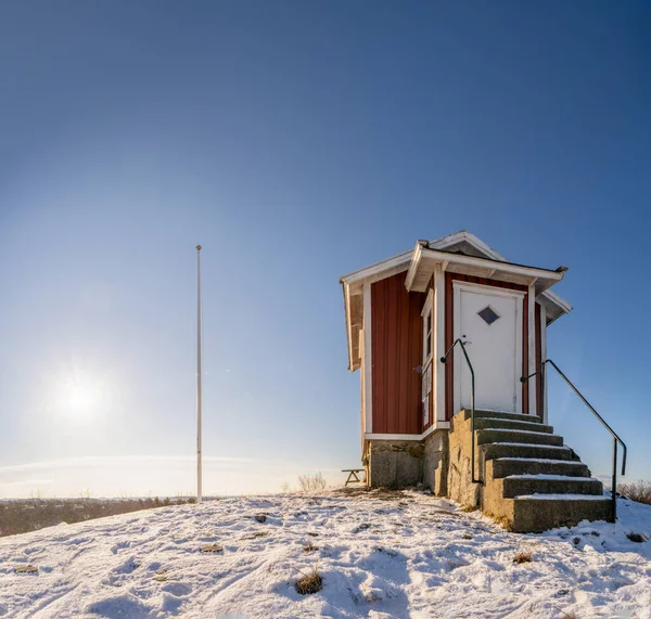 Branno Zimě Tento Ostrov Součástí Jižního Goteborg Souostroví — Stock fotografie