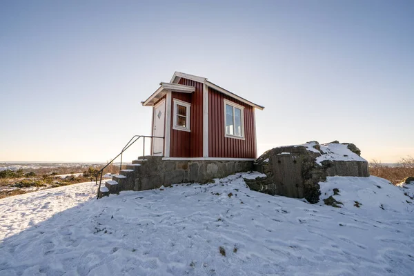 在冬季 这个岛是南哥德堡群岛的一部分 — 图库照片