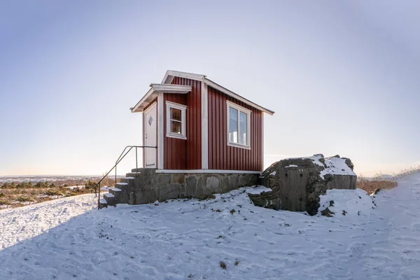 在冬季 这个岛是南哥德堡群岛的一部分 — 图库照片