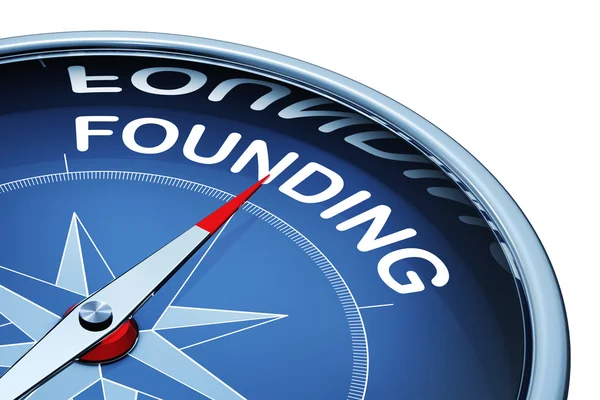 Blue founding compass — Stock Photo, Image