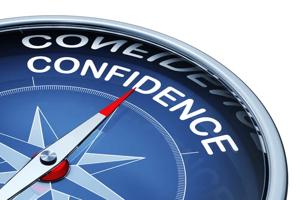 Blue confidence compass — Stock Photo, Image