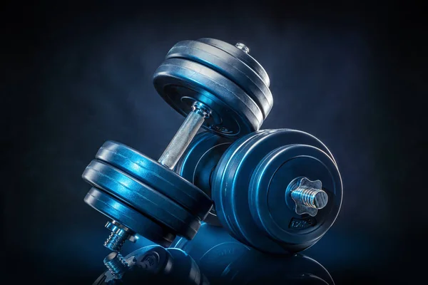 Dumb Bells Black Background — Stockfoto