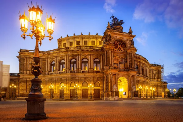 Beroemde Semperoper Dresden Duitsland — Stockfoto