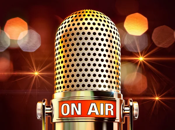 ON AIR microphone — Stock Photo, Image