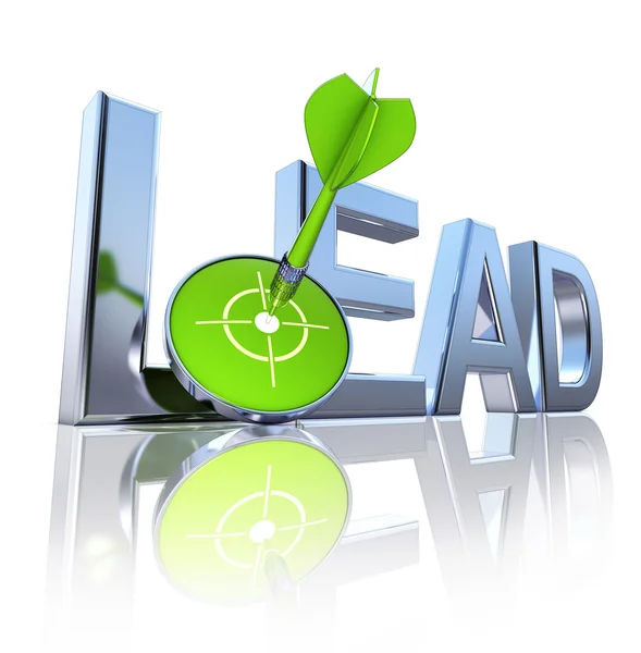 Green lead icon — Stock Photo, Image