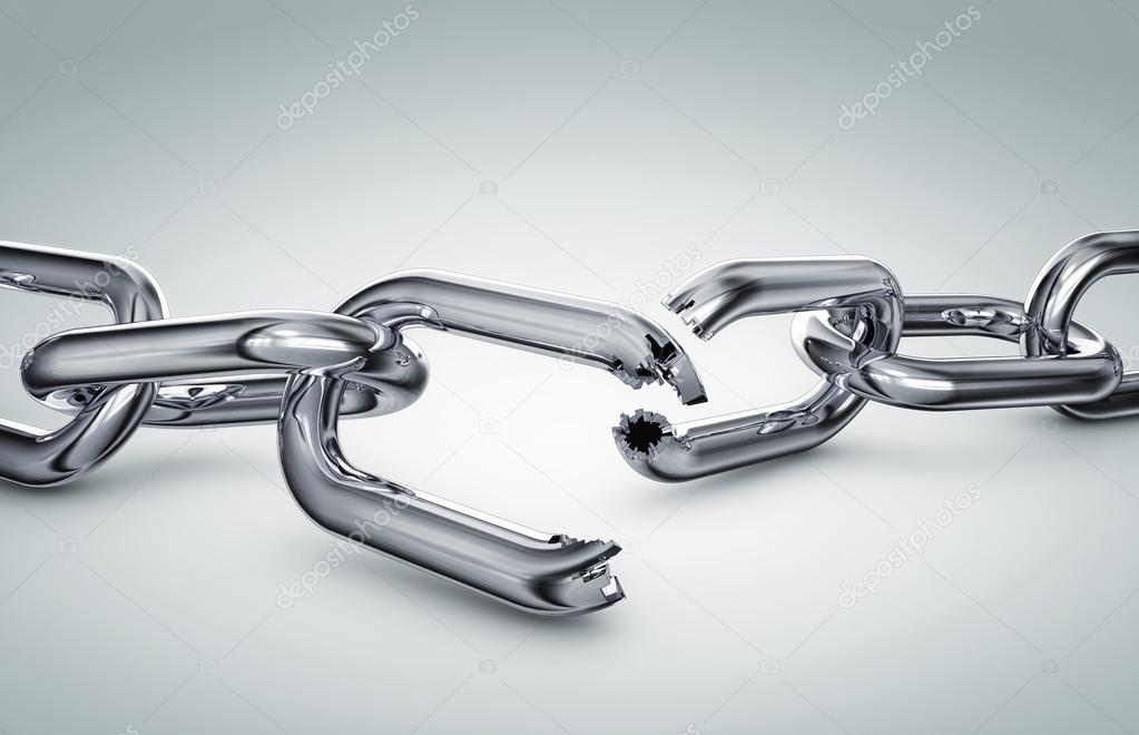 Imagen de cadena rota fotografía de stock © FrankPeters 89659620 Depositphotos