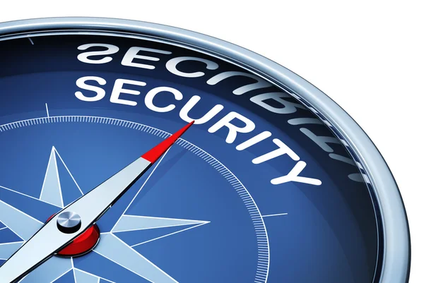 Blue security compass — Stock Photo, Image