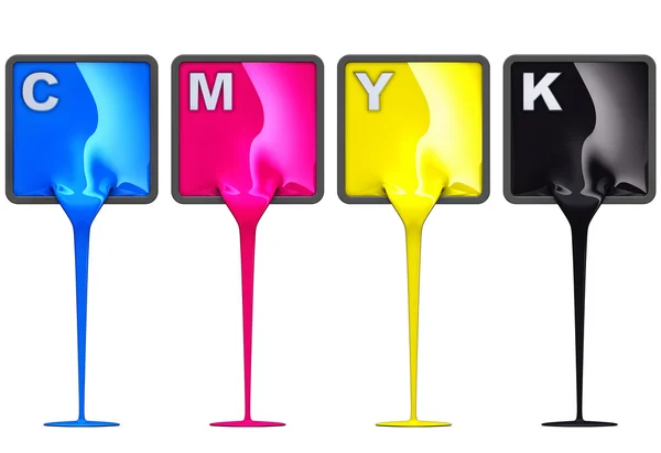 Cmyk 颜色概念 — 图库照片