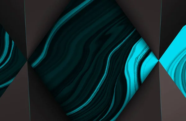 Abstrakte Textur Aus Blauem Marmor Mit Geometrischer Form Blauer Und — Stockvektor