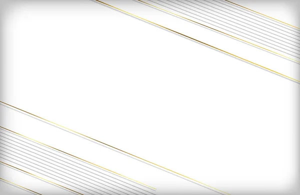 概要白と金の要素を持つ幾何学的な線の背景抽象的な現代的な背景黄金の線ベクトルを持つエレガントな未来的なデザイン — ストックベクタ