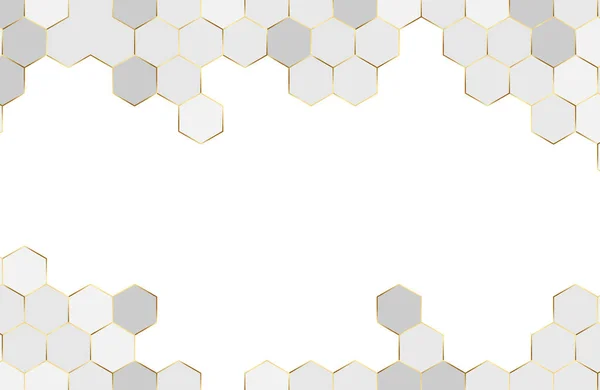 抽象六边形图案的现代白色背景结构 — 图库矢量图片