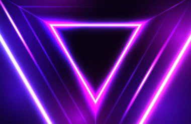 Parlayan elektrik hatları ile gelecek soyut geometrik arkaplan