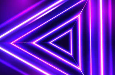 Parlayan elektrik hatları ile gelecek soyut geometrik arkaplan