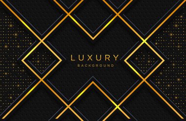 Altın çizgiler kompozisyonu ve ışıltılı efektiyle lüks ve zarif bir arka plan. İş sunumu düzeni