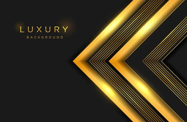 Fundo Elegante Luxo Com Forma Ouro Camadas Composição Linha Modelo — Vetor de Stock