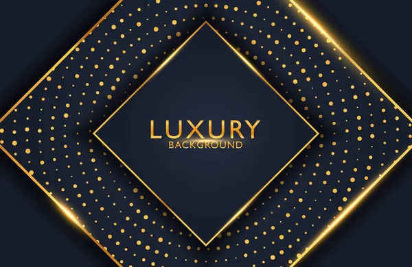 Luxury Elegant Background Gold Element Dark Surface Business Presentation Layout — Stock Vector