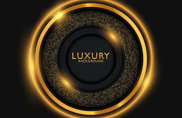 Luxury Elegant Background Gold Circle Element Shiny Effect — Stock Vector