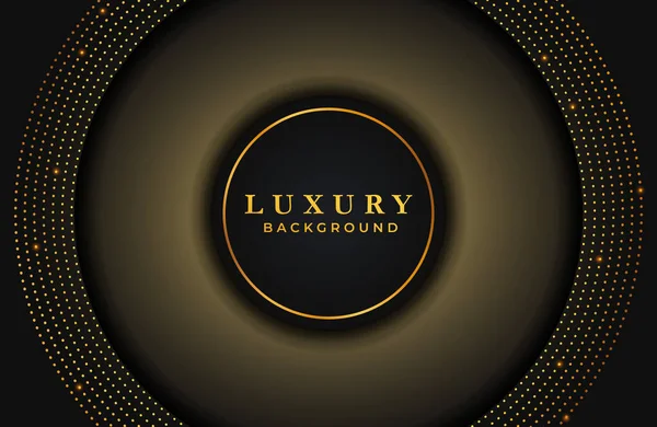 Luxury Premium Black Gold Background Abstract Elements — Stock Vector