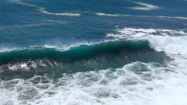 Wellen krachen auf einen Strand — Stockvideo