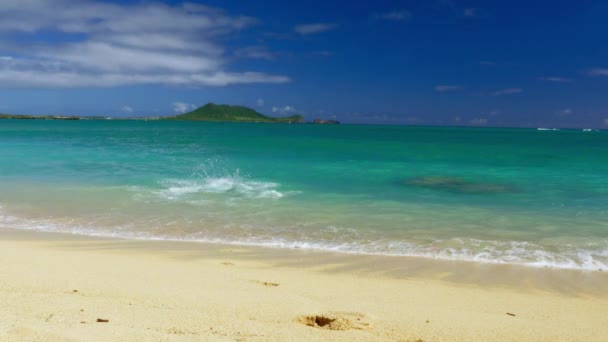 Spiaggia idilliaca del mare turchese — Video Stock