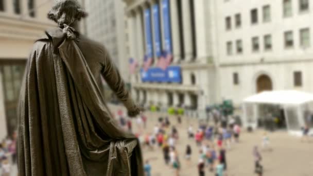 Skulptur an der Wall Street — Stockvideo