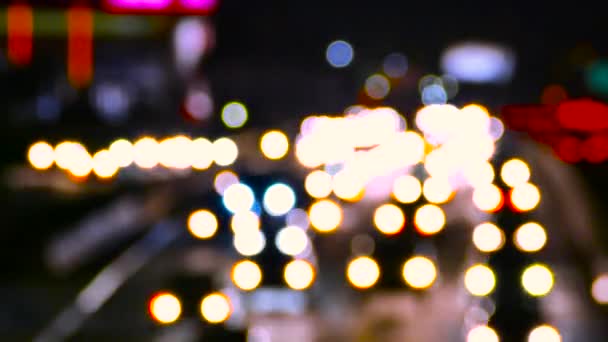 城市的灯光，公路交通在洛杉矶 — 图库视频影像