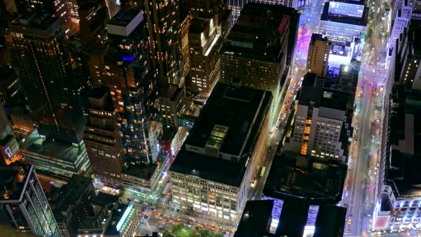 Aerial view at New York City Skyscrapers — стокове відео