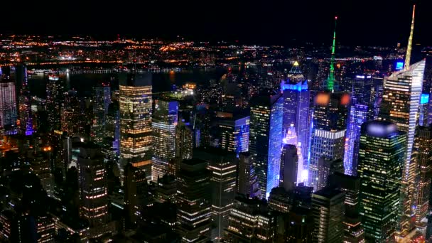 Vista aérea en los rascacielos de Nueva York — Vídeo de stock