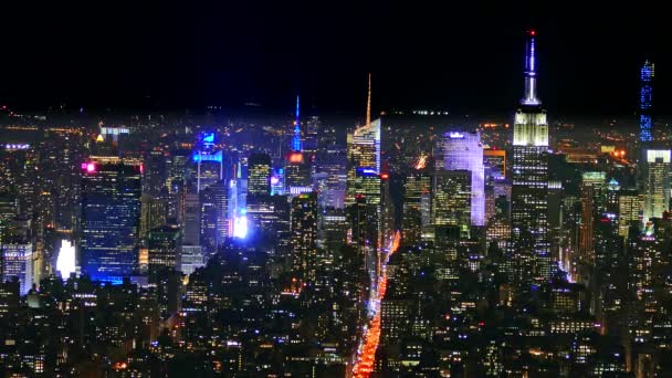 Aerial view at New York City Skyscrapers — Stockvideo