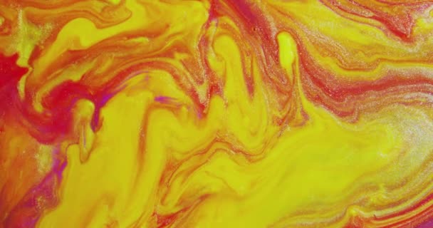 Burbujas de pintura de color brillante en movimiento Explosión Creatividad Galaxia Creación Pantalla Colores Cámara lenta Macro Red Epic 8k — Vídeos de Stock