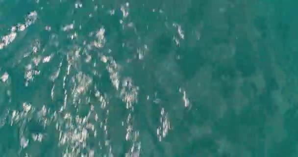 Luftflug Twoard Tropical Paradise Zakynthos Insel Zante Touristenattraktion Sommerreisekonzept am sonnigen Sommertag — Stockvideo