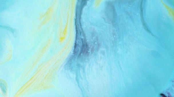Óleo Superfície Multicolorido Fundo Líquido Paint 4K Slow Motion Splashing Colorido Bubbles Artístico Conceito Movendo Líquido Cor Movendo Superfície Textura Reação Química — Vídeo de Stock