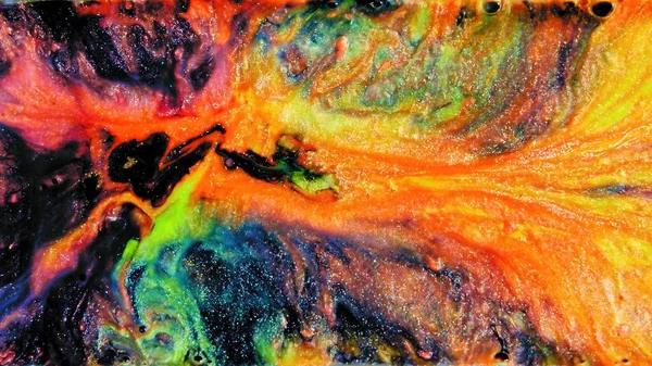 Яскраві Кольорові Фарби Бульбашки Рухаються Вибухові Творчість Галактика Створення Дисплея Ліцензійні Стокові Фото