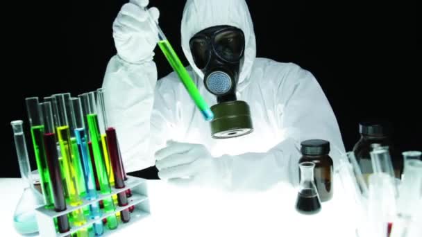 Química Perigosa Biohazard Chemist Research — Vídeo de Stock