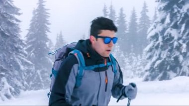 Sport Man Doğa Kış Sis Hiker Kar Macera Climber Bulutlar Yürüyüş Buz Dağları Adrenalin Alone Alpinism Yükseklik Backcountry Backpacker Sırt sırt sırt sırt sırtsırttırmanma Tırmanma Soğuk Cesaret Tehlikeli Ekstrem Spor donma