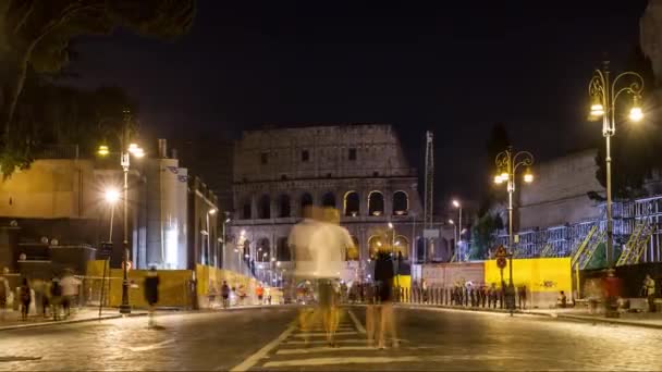 Nyári Róma Olaszország római építészet romba Coliseum olasz Landmark ókori Európa történelem régi fórum Sky Roma épület amfiteátrum Colosseum Arena történelmi Stone Gladiátor híres utazás európai stadion turizmus — Stock videók