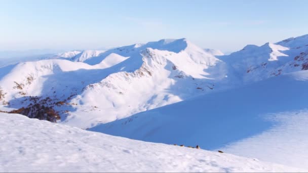 Christmas bakgrund träd sport natur vintersol snö landskap vitt berg kallt himmel säsong Frost is resa fryst vacker skog väder blå utomhus solljus skönhet miljö Vacation View Park dag nytt trä — Stockvideo