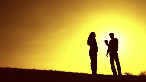 Woman Receiving Love from her man. — Stock videók