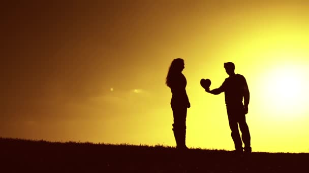 Woman Receiving Love from her man. — Stock Video