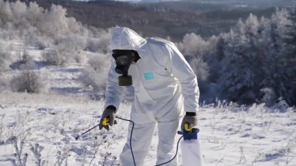 Biologické nebezpečí chemické kontaminace — Stock video