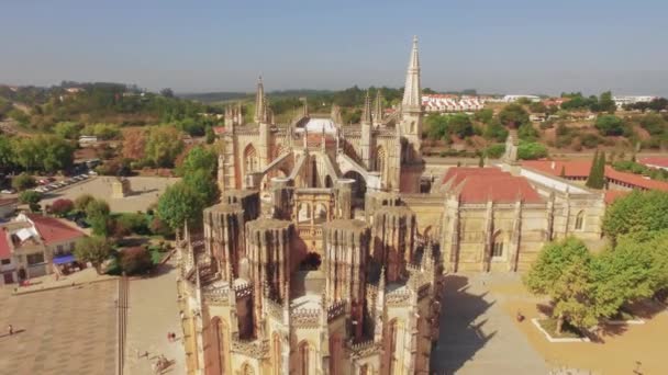 Batalha církev v Portugalsku, historické místo — Stock video