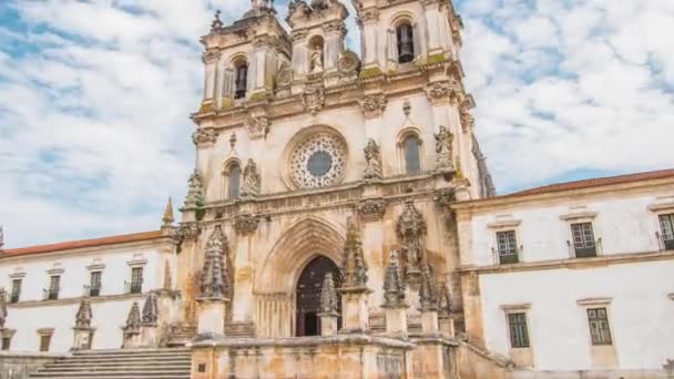 在葡萄牙阿尔科巴萨修道院 — 图库视频影像