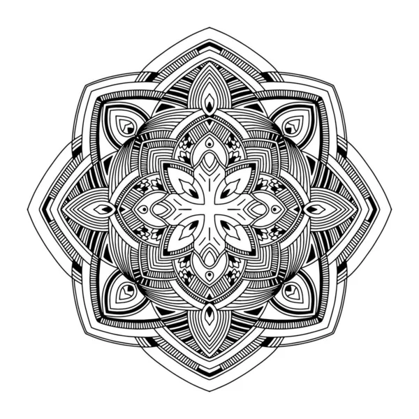 Mandala Abstrait Livre Colorier Pour Adultes Beaux Dessins Avec Motifs — Image vectorielle