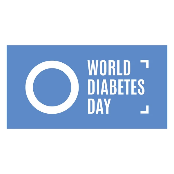 世界糖尿病の日 抽象的なベクトルのロゴ 糖尿病医療のシンボル 11月14日の世界糖尿病デー — ストックベクタ
