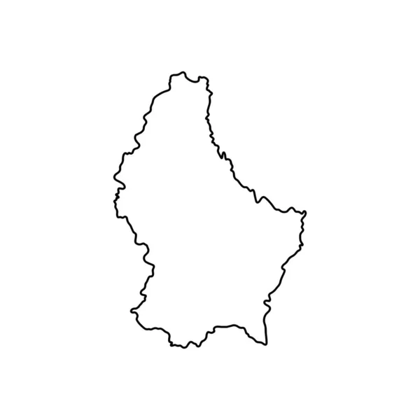 Carte Schématique Luxembourg Sur Fond Blanc Pays État Europe — Image vectorielle